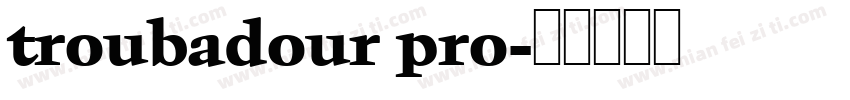 troubadour pro字体转换
